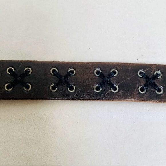 Jeff Galia Handmade Rock n Roll Leather Belt Black concert belt Distressed Belt main image 11